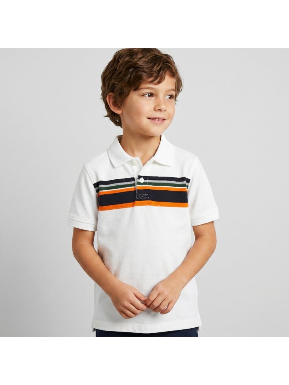 Gymboree Barkside Academy Boy's Chest Stripe Pique Polo Shirt Top in size 8